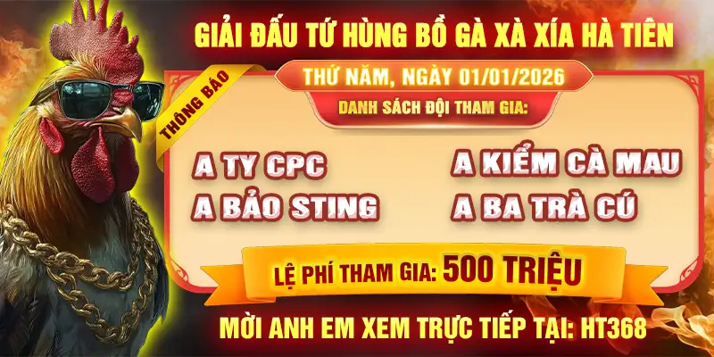 Giải tứ hùng bồ gà xà xía ngày 01/01/2026